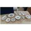 Image 1 : 100 pcs Royal Albert Silver Birch China ; Plates, Bread + Butter Plates, Cups, Saucers,