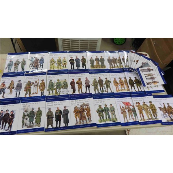 31 Books ' Men at Arms, The German Army, Japanese Army, Canadian Forced in WWII,