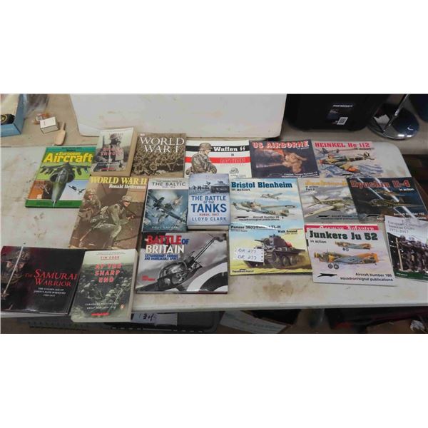 19 Books ; WWII, US Airborne, Waffer in Action, European Aircraft, At The Shard End