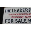 Image 2 : The Leader Post Porcelain Sign 6" x 12" 