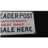 Image 3 : The Leader Post Porcelain Sign 6" x 12" 