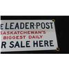 Image 3 : The Leader Post Porcelain Sign 6" x 12" 