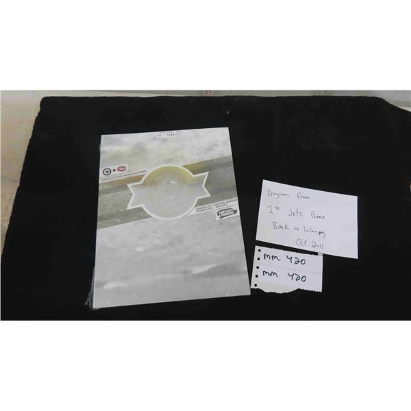 Oct 2011 WPG Jets Montreal Canadiens 1st Game Program - Since Returning 