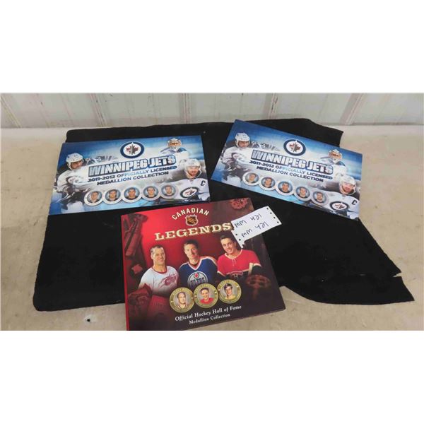 2 WPG Jets 2011 Medallion Calendars ; (1) Complete with Medallions + (1) Pamphlet 