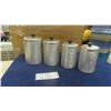 Image 1 : Retro 4 pc All Metal Kitchen Canisters