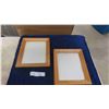 Image 1 : Pair of Honey Oak Picture Frames with Glass 8" x 10" 