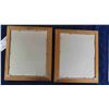 Image 3 : Pair of Honey Oak Picture Frames with Glass 8" x 10" 