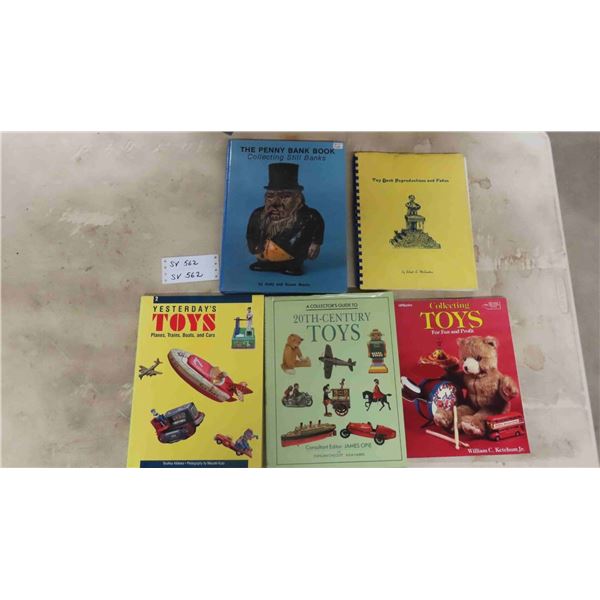 5 Books ; Collecting Toys, Yesterday Toys Penny Bank Book, plus more
