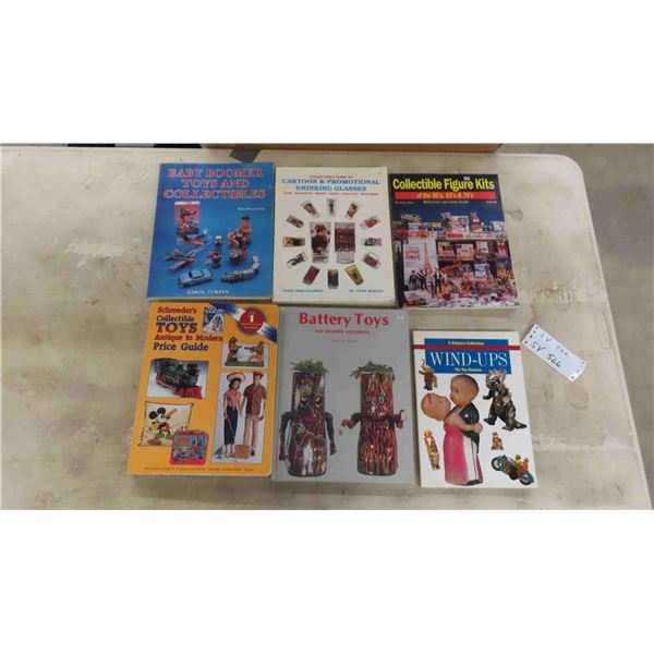 6 Collectors Books Including ; Baby Boomer Toys, Cartoon, Promotional Drinking
