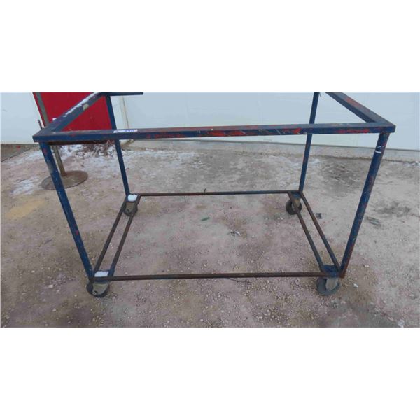 Rolling Metal Table Frame - No Top