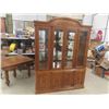 Image 1 : Oak China Cabinet - 2 pc 15" x 60" x 77" 