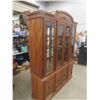 Image 2 : Oak China Cabinet - 2 pc 15" x 60" x 77" 
