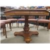 Image 3 : Dining Room Table Pedestal 28" x 43" wide plus (2) Leaves 28" Combined - Total Size 