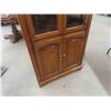 Image 5 : Oak Light Up China Cabinet 17" x 32" x 77" 