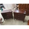 Image 1 : 2 Night / End Table - 3 Drawer + with Electrical Outlet 18" x 29" x 30" 