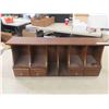 Image 1 : Desk Top Organizer - Wood 10" x 29.5" x up to 8" 