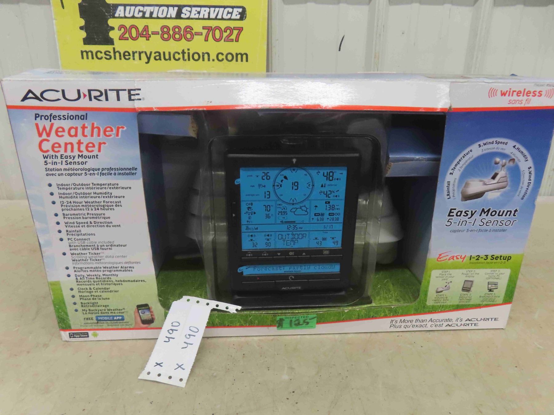 New Acu-Rite Weather Center with 5-1 Sensor