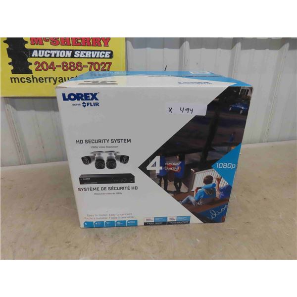 Lorex HD Security System ; 4 Cameras 1080p Video Resolution