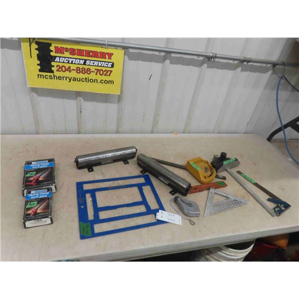 New Gluing Clamps, (2) 12" Bench Rollers, Lumber Lok, Chalk Line, Guides,