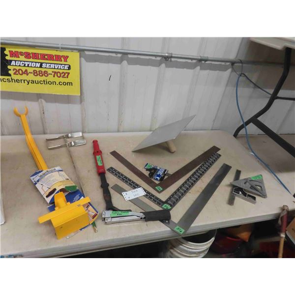 Nail Puller, 5 Squares, Tray Arm, Paint Mixer, Trowel, plus more