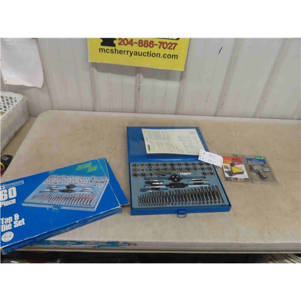 New Mastercraft 60 pc Tap + Die Set & 2 New Thread Restorer Tools
