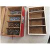 Image 4 :  3 Wooded Tool / Storage Box -Wood One Vintage with Nails - Biggest 11" x 13" x 14" 