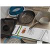 Image 3 : Storage Tub + Lid Full of Camp Cooking Gear, Flavored Smoker Chips, Utensils, 