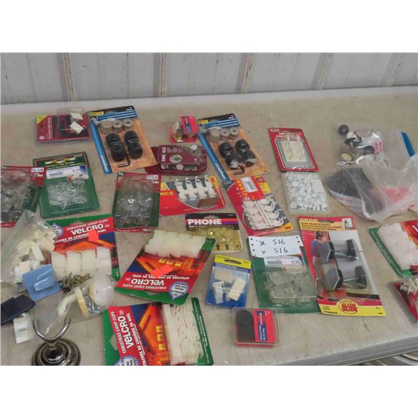 New Hardware , Christmas Light Clips, Table Leg - Adjustable, Hooks, Furniture Glides