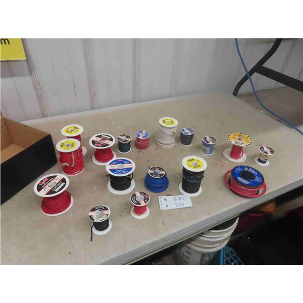 17 Rolls / Partial Rolls of Primary Single Coated Wire