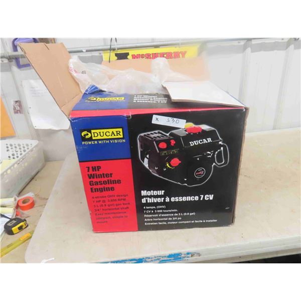 New Ducar 7 HP Winter Gasoline Engine in Box 