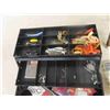 Image 4 : Eagle Tackle Box with Tackle, Hooked, Jigs, Lures & 2 Fishing Rods with Reels