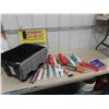 Image 1 : Storage Tub Full of Caulking Tubes + Caulking Guns