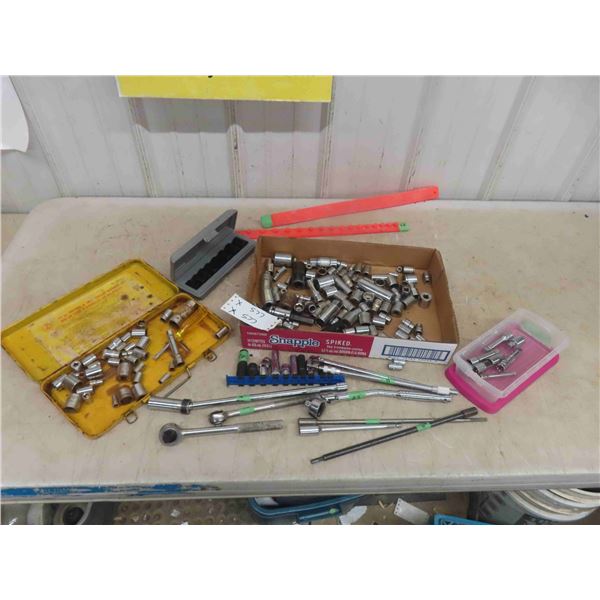 Sockets, Ratchets, Extensions, 3/8" Mainly - some 1/4" + 1/2"