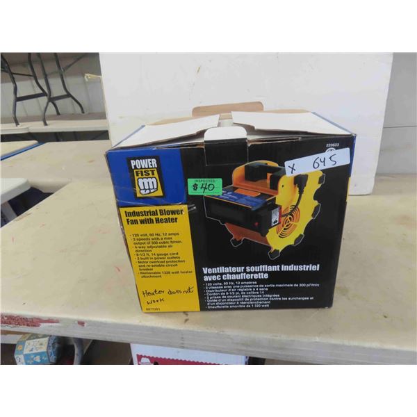 Power Fist Industrial Blower with Heater - but heater not working - use as blower only