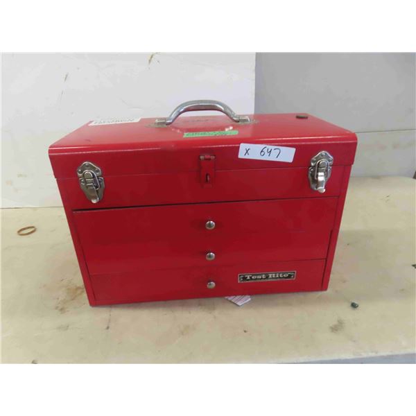 Metal Tool Box 9" x 13" x 19"  Full of Trailer Wiring +  Electrical Items