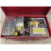 Image 3 : Metal Tool Box 9" x 13" x 19"  Full of Trailer Wiring +  Electrical Items