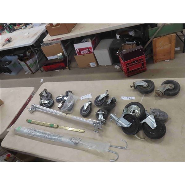 Casters, Piano Hinges, Grab Handle