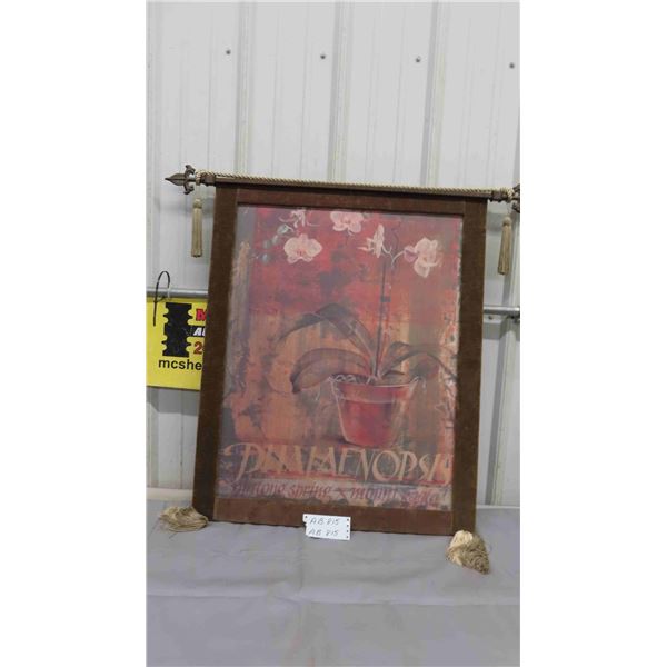 Velvet + Metal Arrow with Tussle Framed Picture 26" x 32" 