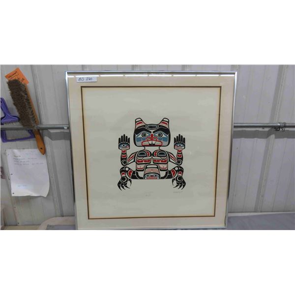 Large West Coast First Nations Richard Hunt Beaver Framed Print Hand Signed + 