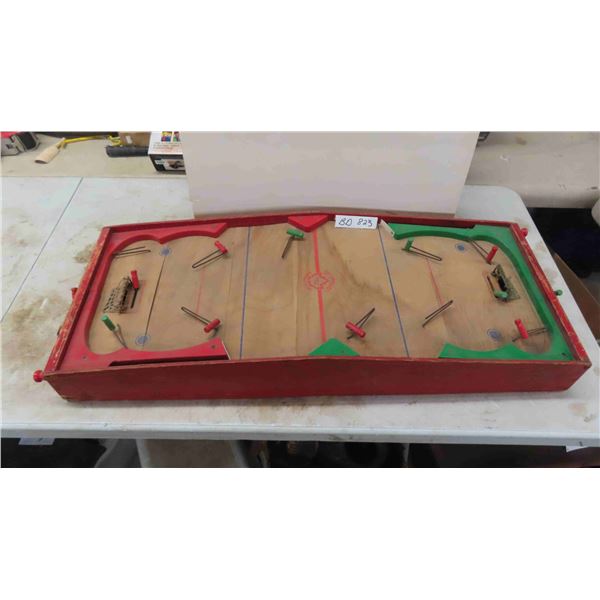 Early Vintage Munro Games Table Hockey Game - Wood Construction 36" x 14.5"