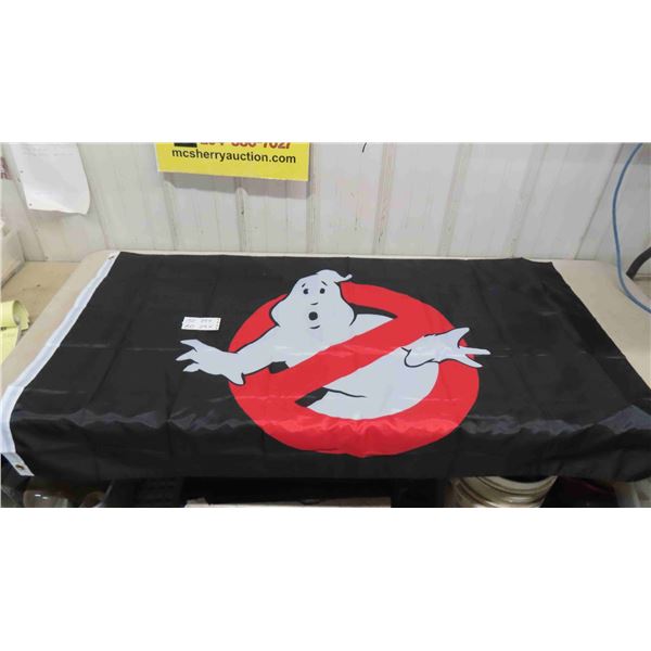 Large Vintage Ghostbusters Movie Promo Banner Flag 35" x 59" 