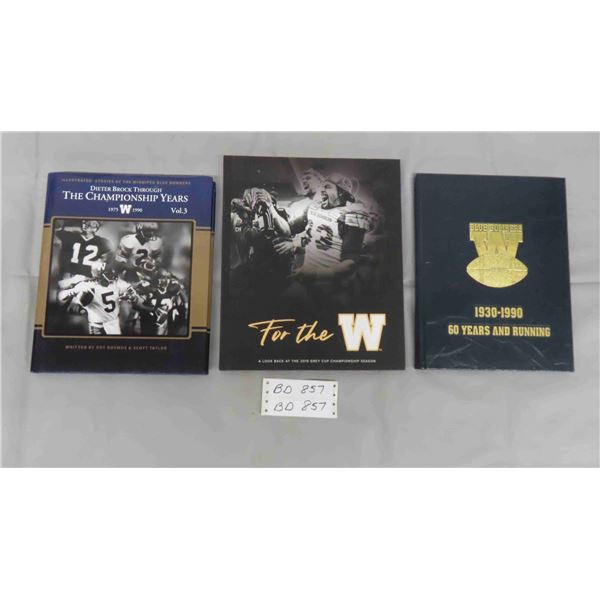 Rare #111 of 2000 Winnipeg Blue Bombers Football CFL Book & 2 Others All Hardcover