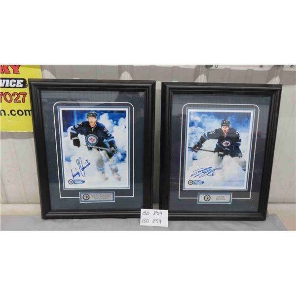 2 Framed Winnipeg Jets Autographed Photos Jacob Trouba + Toby Enstrom Team