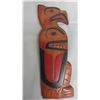 Image 2 : North West Coast First Nations Hand Carved + Painted Cedar Wood Wall Hanging 