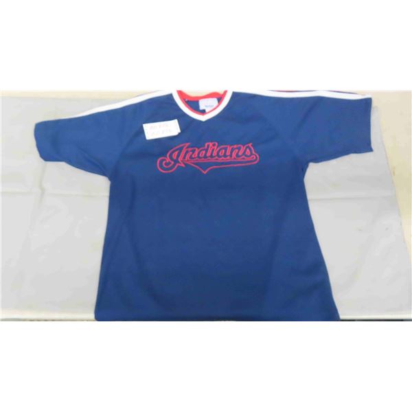 Cleveland Indians Men's Sz Lg Jersey, Retired Team Name + Logo
