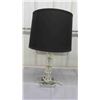 Image 3 : 2 Modern Table Lamps with Black Shades 25" tall