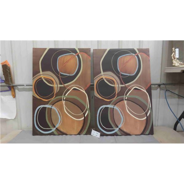 2 Abstract Pictures - both 24" x 36" 