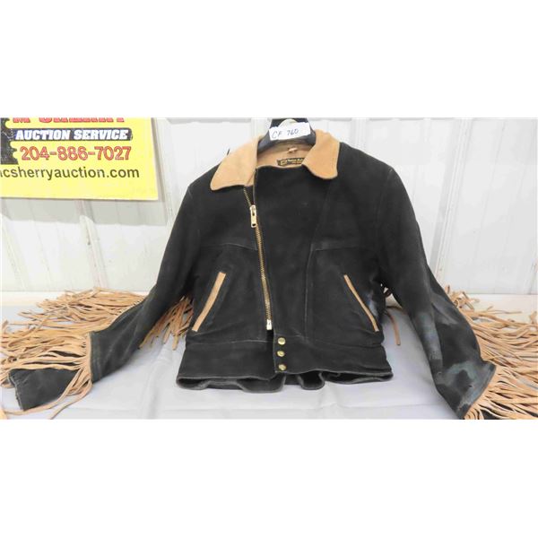 Custom Made Suede Jacket with Fringes - ladies sm perhaps?