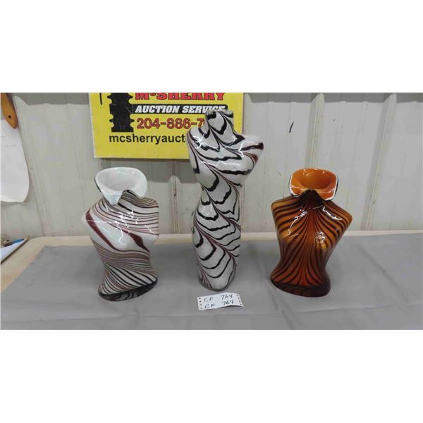 Room Décor - 3 Busts ; 18" , 12" Tall , Vases