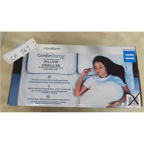 New Queen Size Comfort Grande Gel Memory Foam Pillow